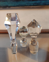 Set of Three Cut Crystal Bottle Stoppers