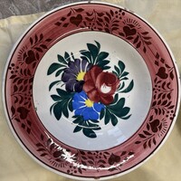 Antik festett porcelán falitányér