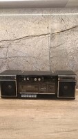 Vintage Crown stereo radio cassette player (boombox) from the 1980s.
