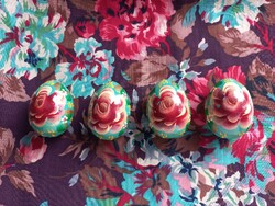 Set of 4 Retro Russian Wooden Eggs