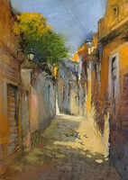 Pósa Ede - Napsütés 48 x 34 cm pasztell, papír