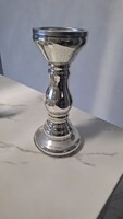 Porcelain Silver-Plated Candle Holder