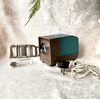 Retro Soviet Etude (Этюд) Turquoise Slide Projector with Original Box and Parts