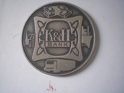 K & H BANK COMMEMORATIVE COIN. RARITY: 42 mm DIAMETER.