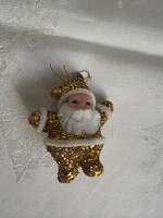 Beautiful Retro Glitter Santa Claus Christmas Tree Ornament