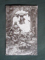 Képeslap,vallás,Domenico Mastroianni szobrász művészet,tavasz érkezése,harang,gyerek modell,1913-