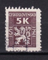 1945 Csehszlovákia 5k Pecsételt Bélyeg Címer