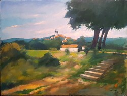 Kovács Tamás Vilmos - Tihany 60 x 80 cm olaj, farost 2016