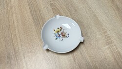 Hollóházi porcelain ashtray / floral pattern ash holder