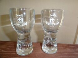 Zwack Unikum Budapest thick-walled glasses