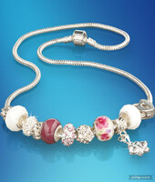 SALE!! PANDORA STYLE NECKLACE, EXACTLY LIKE THE ORIGINAL, BEAUTIFUL LIGHT SILVER COLOR