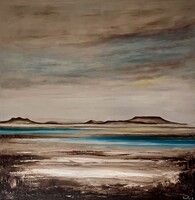 Krisztián Szalai: Balatongyörök, 90x90cm, Oil on Canvas