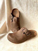 Björndal Brand Closed-Toe Brown Leather Men's Size 40 Slippers / Bio Slippers