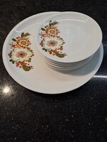 Retro Alföldi Porcelán „Icu” süteményes és kínáló készlet