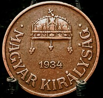 Magyarország 1 fillér, 1934 F03A1VV