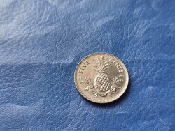 BAHAMAS BAHAMA-SZIGETEK 5 CENTS 2000 ANANÁSZ! CÍMER!