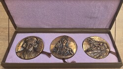 Völgyesi István: Rembrandt, Crucifixion, Female Nude Plaquette Set in Box