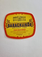 Peach Liqueur Bottle Label 0.2 l Kecskemét - Hungarian Liqueur Industry Company Unikum Liqueur Factory Budapest