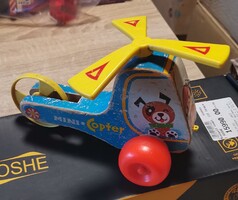 Vintage Fisher-Price Mini Copter (#448) Wooden Toy Helicopter (1970) – Faulty / For Parts