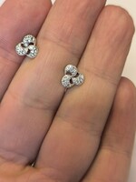 Modern fehérarany  gyémánt fülbevaló cca 0,32 ct