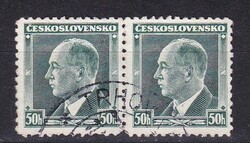 1937 Czechoslovakia 50h Cancelled Stamp Eduard Beneš President