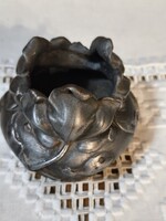 Antik szecessziós ón/spiáter kaspó,toll tartó - jelzett - Jugendstil - 1900 körül kb. 120 éves