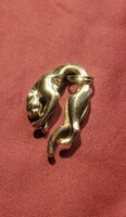 Cartier stílusu 14 k arany panter