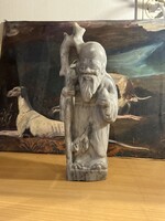 Keleti bölcs / Hosszú élet istene (Shou Xing) márvány szobor