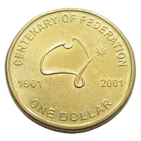 Ausztrália,1 dollar 2001 - Ausztrál állami szövetség 100. évfordulója aUNC+ ötvözet
