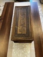 Kapoli Antal ? folk carved wooden box
