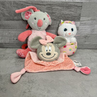 Pink Plush Baby Toy, Minnie Sleeping Set