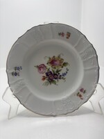 Schlaggenwald Floral Pattern Dessert Plate Set, Decorative Rim – 6 pcs