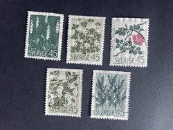 Svédország virágok 1968 bélyegzett