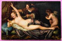 Antik Stengel művész képeslap - Danaé /Van Dyck festménye után /akt