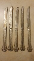 5 pcs American-marked Silver-plated Metal Handle Butter Knives 5 pcs