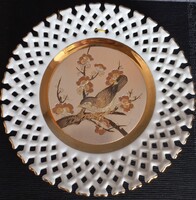 Vintage japán Chokin stílusú porcelán dísztányér.