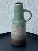 Retro német kerámia váza, VEB Handelsleben, 27,5 cm magas