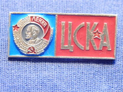Szovjet CSZKA Moszkva sportegyesületi kitűző (Lenin-rendes változat)