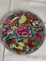 Álomszép Kinai  nagy porcelán kézzel festett dísztányér.