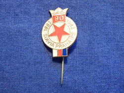 Retro SK Slavia Praha 90 éves jubileumi futball jelvény (1983)