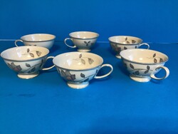Rosenthal Winifred porcelain teacups, set of 6.