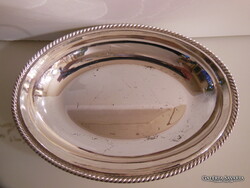 PLATE - OFFERING - 30 cm - SILVER-PLATED - MONOGRAMMED - MARKED - 30 x 23 x 4 cm - PERFECT