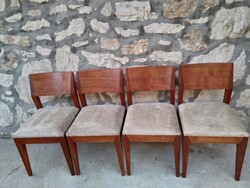Event dining chairs - solid ash wood in cherry finish, Salvador caro 2 upholstery
