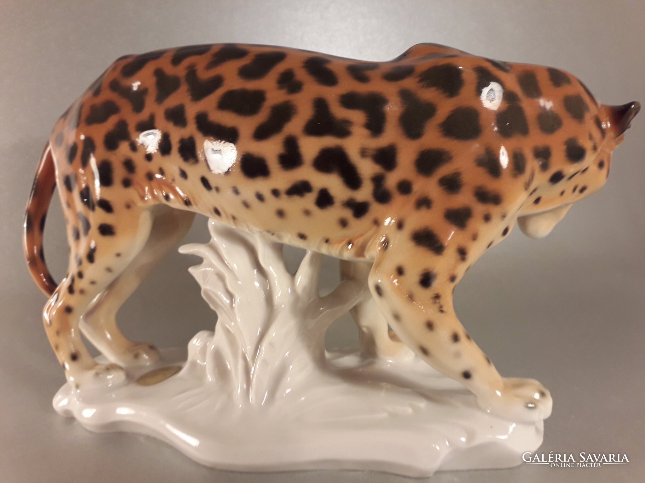 porcelain leopard figurines