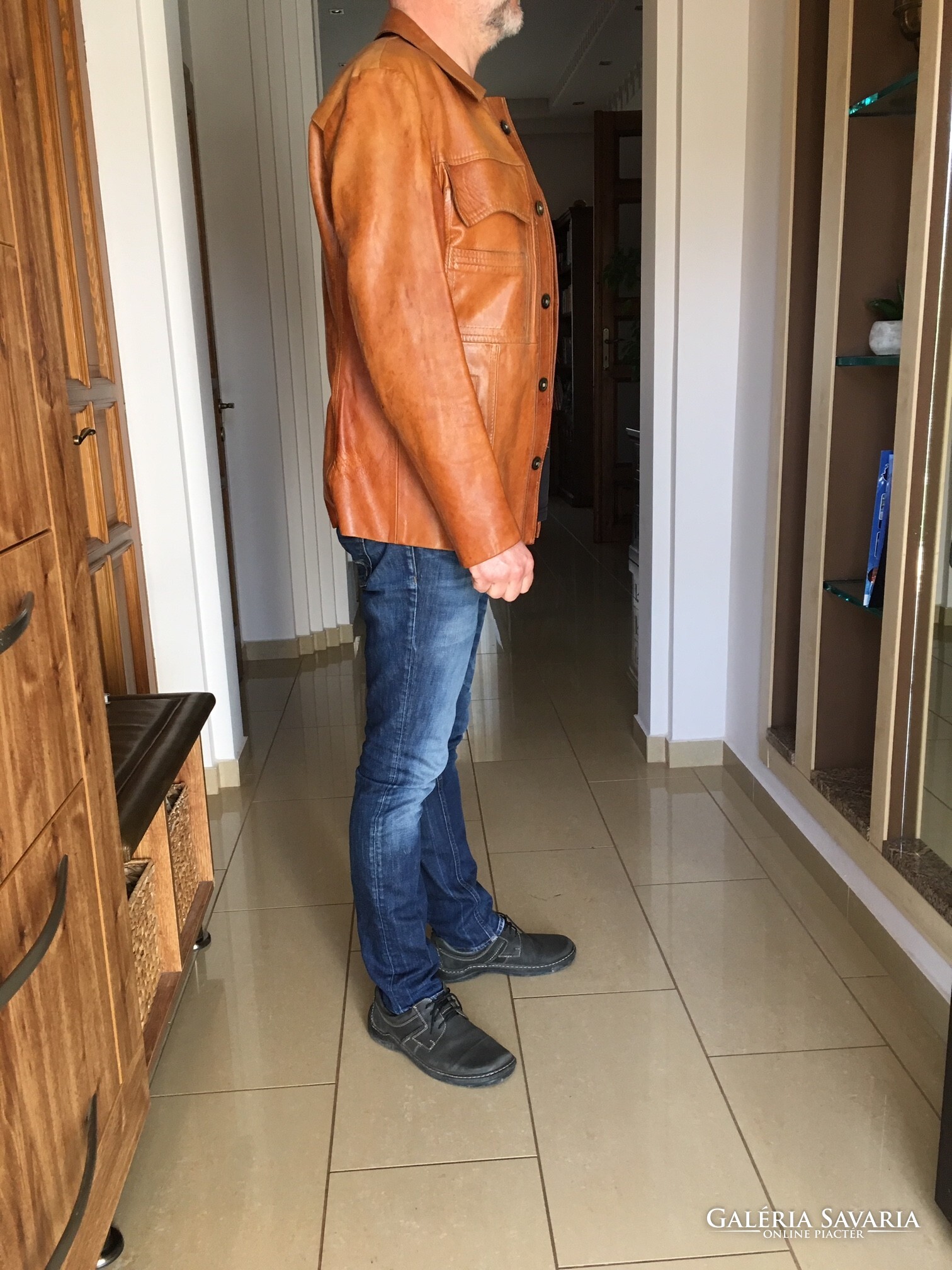 classic style leather jacket