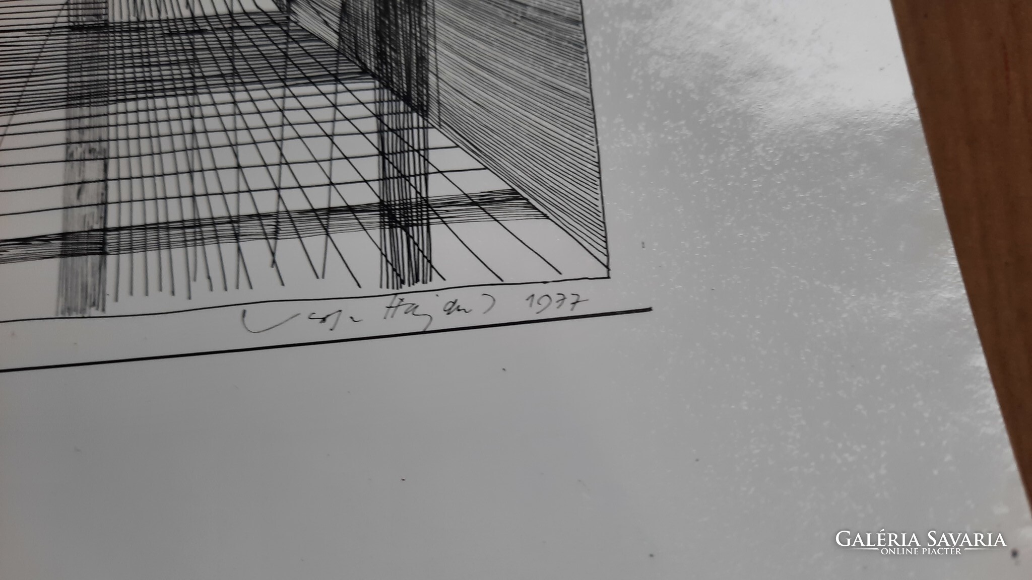 István Varga hajdú constructivist graphics from 1977, print after a ...