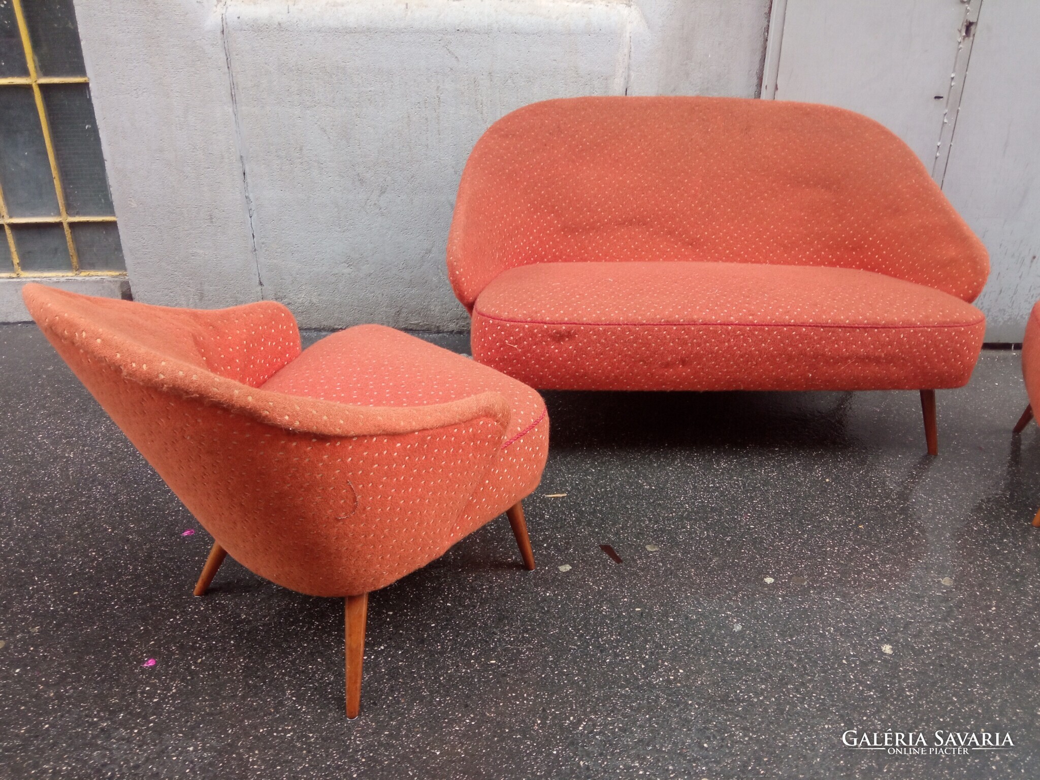 Mid century cocktail sofa and armchairs 1960s - Furniture