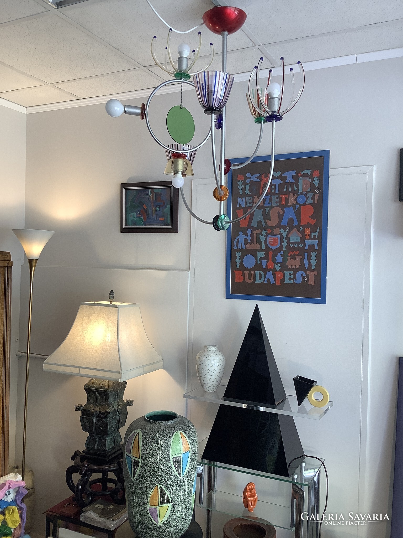 Large postmodern chandelier from Murano, for lovers of modern design