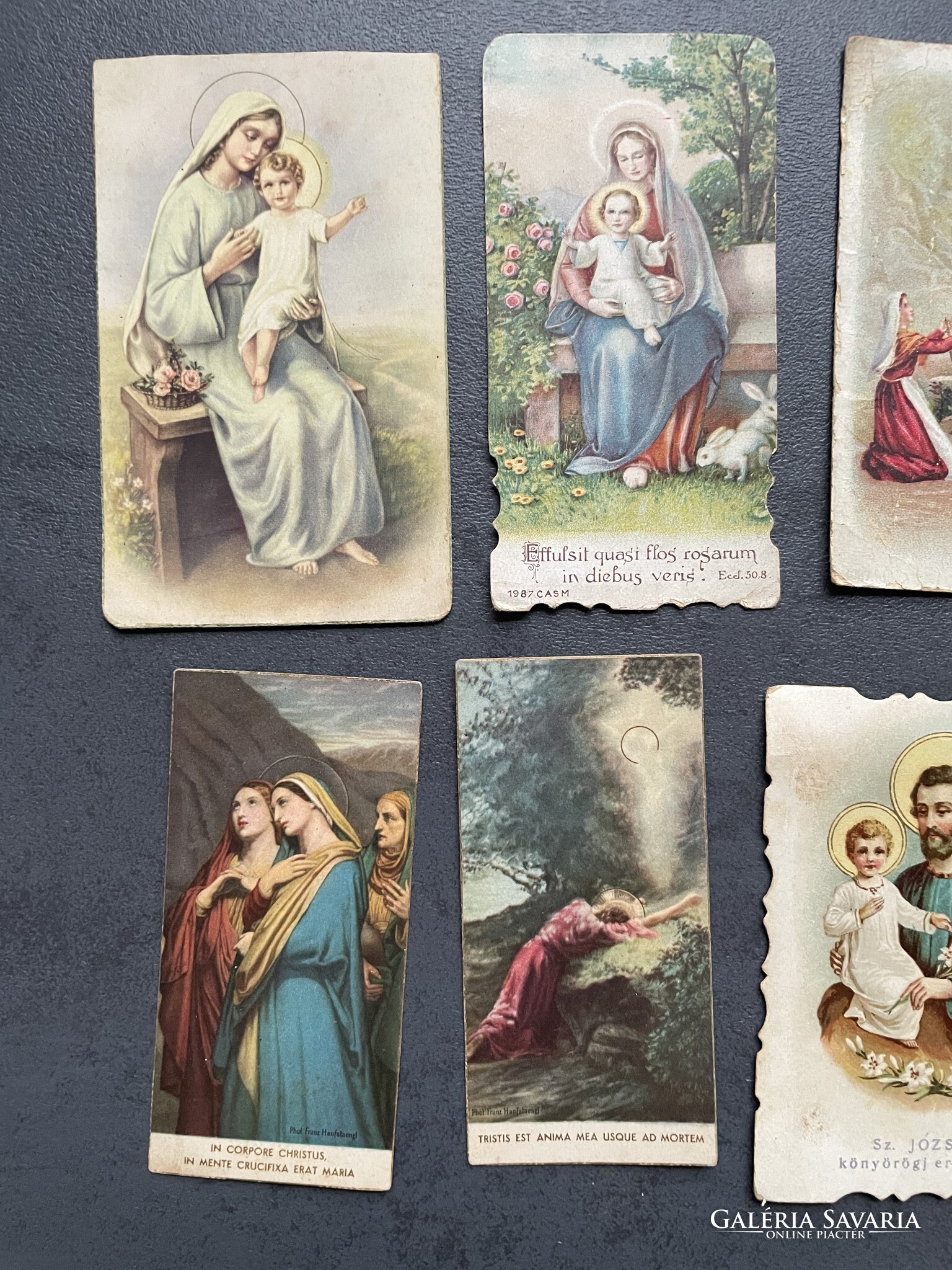 Collectable images of saints in old Catholic prayer books, prayer