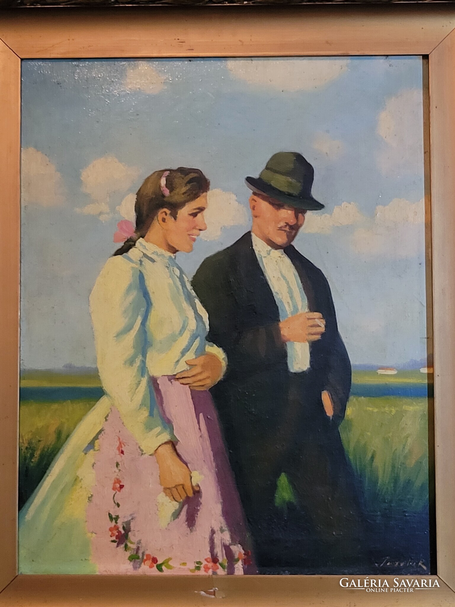 parobek-alajos-1896-1947-udvarl-s-gy-ny-r-eredeti-festm-ny